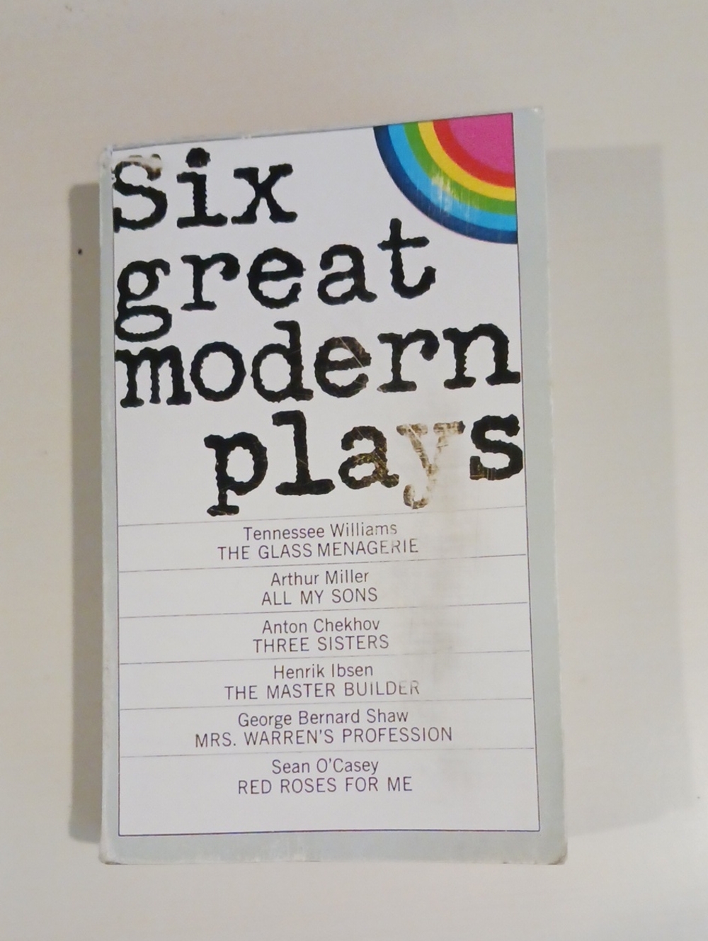 Six Great Modern Plays Paperback - White with Rainbow Accent